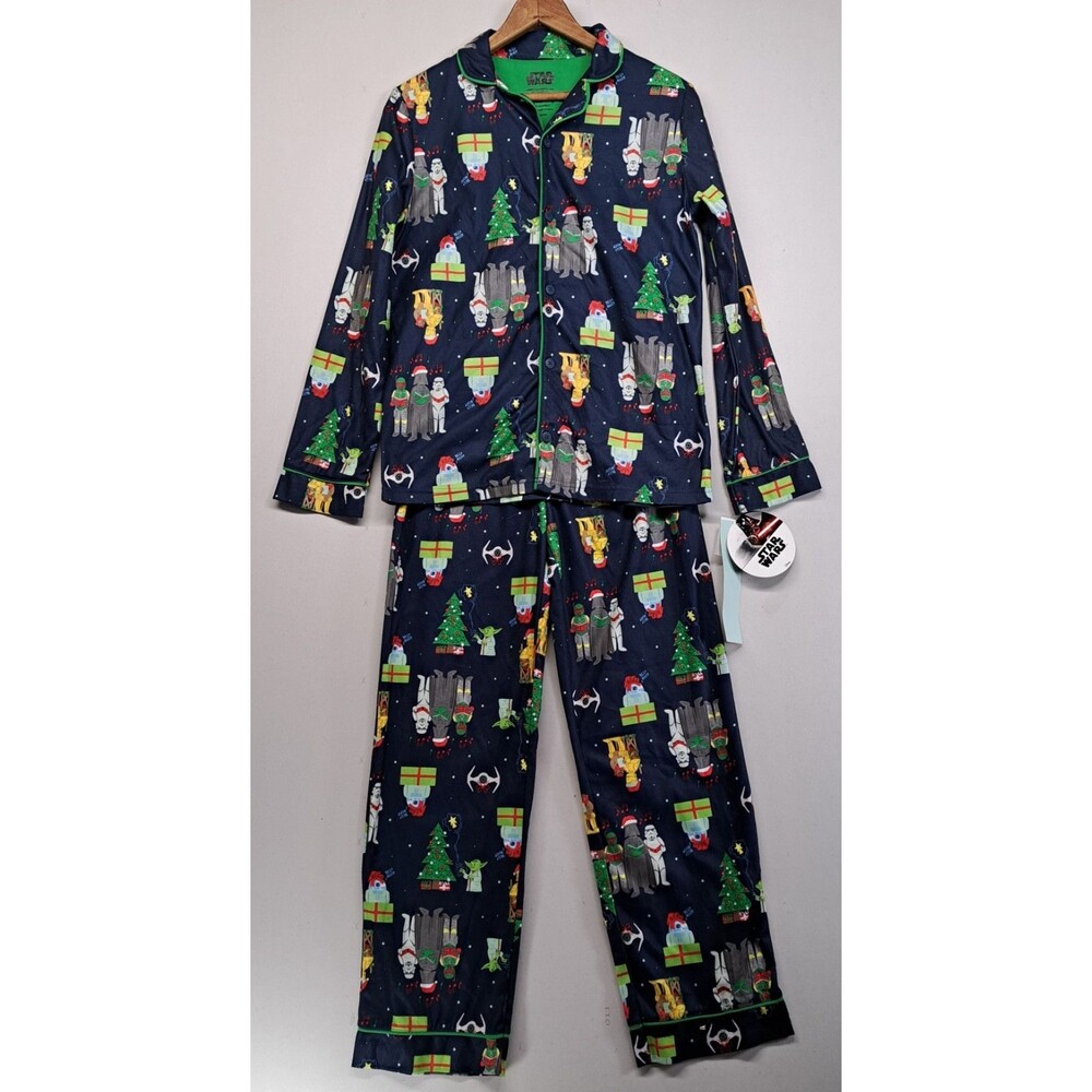 Star Wars Christmas Holiday Pajama Set Youth XL Darth Vader Santa Disney NWT